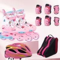 Patins à roulettes en ligne pour enfants OEM, réglables, garçons et filles, 4 roues, patins débutants, ensemble de chaussures, équipement de protection, été, haute qualité