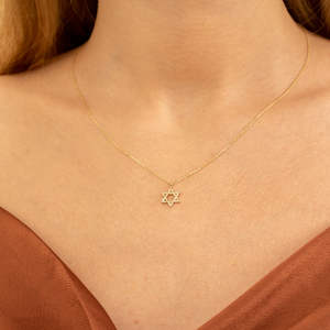 Recién llegados, collar de joyería fina, oro vermeil, Plata de Ley 925, pavé CZ, circón, estrella de <span class=keywords><strong>David</strong></span>, colgante, collar para mujer - Product Image 2