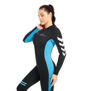 Wholesale custom 3mm 5mm long sleeve women wetsuit print japan smooth skin neoprene rubber swimsuit wet bodysuit for free diving