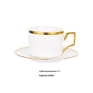 Luxury European Style Ceramic Tea <b>Cups</b> & Saucers Japanese Gold Rim Bone China with Aviation & Afternoon Tea <b>Set</b> Clay Material - Product Image 6