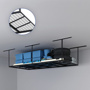 JH-Mech Overhead Garage Storage Rack Heavy Duty Adjustable 45-Inch Ceiling Mount Garage Organization Rack