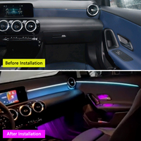 Bande lumineuse LED 64 couleurs, styles variés, W177, lumière ambiante de base pour Mercedes Benz Classe A W177 CLA C118, lampe d'ambiance intérieure de voiture