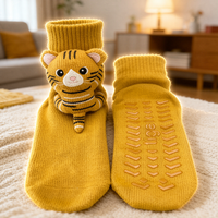 Chaussettes de sol en peluche pour adultes, motif animal de dessin animé, paresseux, pour Noël et la maison