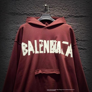 Верная версия, брендовая осенне-зимняя Новая Винтажная толстовка с капюшоном в стиле пар, свободная посадка, из 100% хлопка, не сгибается, флиса - Product Image 4