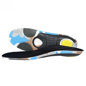 Semelles orthopédiques à soutien de la voûte plantaire à haute élasticité, coussinets de <span class=keywords><strong>talon</strong></span> en gel PU, maille respirante, semelles de chaussures de course absorbant les chocs, semelles écologiques - Product Image 3