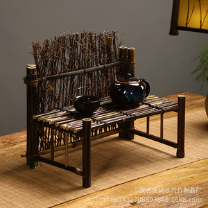 Purple bamboo fence screen, bonsai <b>ornament</b>, food plating decoration, miniature landscape, photography prop, bamboo products - Product Image 3
