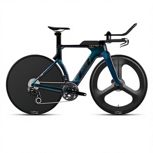 Bicicleta de Carretera Ligera para Triatlón y Carreras TT, con Llanta de Fibra de Carbono, Horquilla Delantera con Suspensión, para Competencia Urbana T3 - Product Image 5