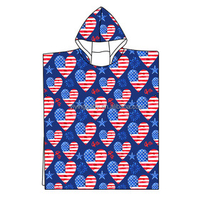 Serviettes de <span class=keywords><strong>bain</strong></span> personnalisées imprimées sur mesure, 100 % coton, <span class=keywords><strong>poncho</strong></span> de <span class=keywords><strong>bain</strong></span> pour enfants, serviette de plage à capuche, serviette de plage personnalisée, fournies par l'usine Yiying - Product Image 5