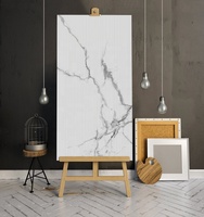Carreaux de sol en porcelaine blanche poli, 600x1200, à motif de marbre blanc