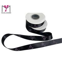 MUYANG Ruban avec logo Rouleau de ruban de satin imprimé en feuille d'or gros-grain Designer de luxe Cadeau de décoration personnalisé Fleur