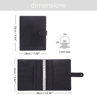 Hongbo A5 Lizard/Crocodile Leather Binder 6 Ring Budget Planner pour Hobonichi Cousin Stalogy Midori MD Planners Agenda Gift Idea