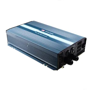 2000W Peak 6000W Pure Sine Wave Power DC 12V to 110V AC Output Converter with Battery AC Charger LCD Display