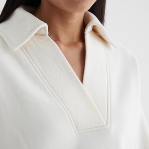 Pull vierge à la mode pour femmes personnalisé Pull décontracté à col en V Bas Polo <span class=keywords><strong>Sweat</strong></span>-shirt oversize unisexe Jumper Sweatshirts pour femmes - Product Image 4