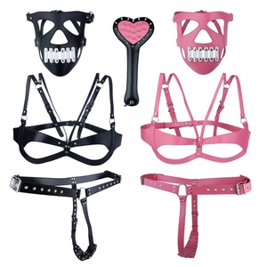 Conjunto de Lencería BDSM para Mujer con Máscara y Paleta de Cuero PU, Juego de Rol con Estimulación Ligera para Mayores de 18 Años - Product Image 2