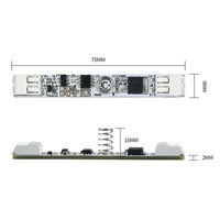 Interrupteur à capteur infrarouge DC12V 24V sans soudure, variateur de luminosité élevé, profil en aluminium, bande lumineuse LED, circuit imprimé, variateur de luminosité par geste de la main, carte PCB