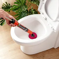 Déboucheur de canalisations à air haute pression portable en plastique pour toilettes, déboucheur de tuyaux de salle de bain, ventouse de nettoyage de canalisations en PP