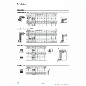 อุปกรณ์เสริมเครื่องมือนิวเมติกส์สำหรับ KFV-08U อุปกรณ์เสริมเครื่องมือลม SMC pneumatics - Product Image 1