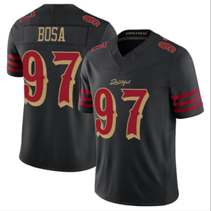 2025 Hochwertiges genähtes Uniform-American-Football-Trikot 23 # Mccaffrey 13 # Purdy 85 # Kittle 97 # Bosa Atmungsaktiv und schnell trocknend - Product Image 5