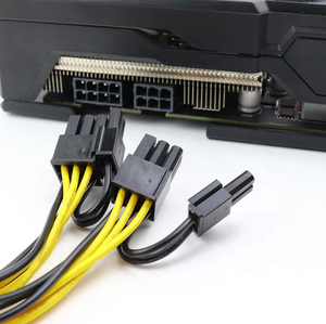 Tùy Chỉnh 20Cm 30cm18AWG EPS 12V <span class=keywords><strong>CPU</strong></span> Splitter 8pin Để Kép <span class=keywords><strong>PCI</strong></span> E 6 + 2 Pin Nam Cho Gigabyte <span class=keywords><strong>Card</strong></span> Đồ Họa Cung Cấp Điện Bện Cáp - Product Image 2