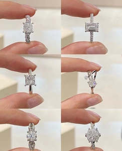 <span class=keywords><strong>Bague</strong></span> en or 18 carats avec <span class=keywords><strong>diamant</strong></span> <span class=keywords><strong>Solitaire</strong></span> de 2 carats de taille <span class=keywords><strong>princesse</strong></span> Bagues de fiançailles pour femmes - Product Image 3