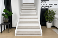 Marche d'escalier en MDF intégrée moderne et innovante avec nez de marche profilé pour la décoration résidentielle, hôtelière, d'appartements et de gymnases