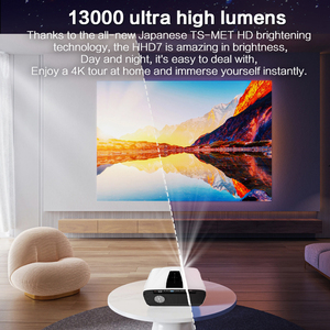 Thông Minh 1080P <span class=keywords><strong>LCD</strong></span> Chiếu 2000 Lumens Ngắn Ném Được Xây Dựng Trong Âm Thanh Wifi Màn Hình Máy Chiếu-Cho Nhà Sử Dụng Thương Mại LED Đèn Bao Gồm - Product Image 2