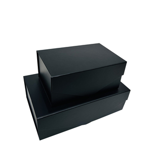 FREE DESIGN Heavy Duty Preto Magnético Flip Top Rígida Presente Embalagem Papel Caixa De Armazenamento De Papelão Magnético - Product Image 4