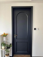 Porte en bois massif de style français sur mesure, peinte au four, insonorisée, anti-bruit, résistante à l'humidité pour chambre, salle de bain, hôtel, villa
