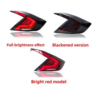 For for honda civic 10th Gen 2016-2020 Sickle Tail <b>Light</b> Assembly <b>LED</b> <b>Red</b> Lens Streamer Rear Tail <b>Light</b> - Product Image 2