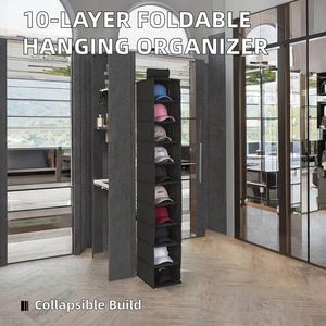 Modern Ten-Layer Folding Non-Woven Fabric Storage Rack for Living Room Factory Supply for <b>Shoes</b> Buggy Bag Hat Underwear Hanging - Product Image 3