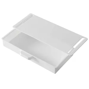 Caja de Almacenamiento Blanca Autoadhesiva para Maquillaje y Lápices, Bandeja Oculta Bajo el Escritorio, Nueva - Product Image 1