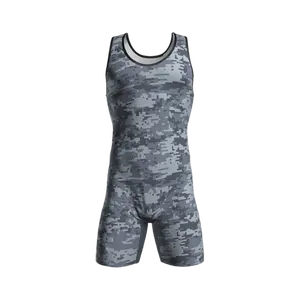 数码印刷定制青年摔跤制服和拳击汗衫为女性定制设计标志颜色和尺寸