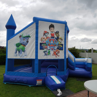Château gonflable géant d'extérieur avec toboggan, structure gonflable commerciale pour enfants, château gonflable avec souffleur d'air