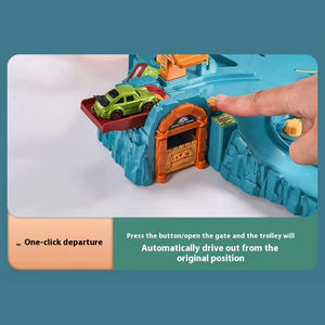 SeaMind Kids Dinosaur Crossing Mountain Road Train Puzzle Toy Combinación Rail Car Adventure Parking Building Toy para plástico - Product Image 4