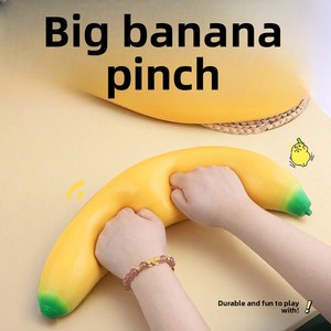 38CM Giant Realistic Silicone Banana Squeeze Toy with Music Slow <b>Rebound</b> High Quality Stress Relief Unisex Fruit Toy - Product Image 3