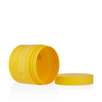 Pot de crème en plastique jaune populaire de 20ml 30ml 50ml 100ml emballage cosmétique personnalisé pot en plastique avec bouchon en plastique et boîte