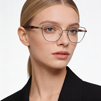 Vente Flash OEM&ODM SENSE 955207 Lunettes de vue pour femmes adultes, design de luxe tendance, logo personnalisé, monture en métal légère et confortable, style œil de chat