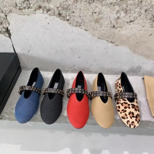 Zapatos Planos <span class=keywords><strong>de</strong></span> Diseño <span class=keywords><strong>de</strong></span> Lujo <span class=keywords><strong>para</strong></span> Mujer, Estilo Mary Jane, Tejidos, con Punta Redonda, Correa <span class=keywords><strong>de</strong></span> Cuero Genuino, Zapatos <span class=keywords><strong>de</strong></span> Bailarina, <span class=keywords><strong>de</strong></span> Piel <span class=keywords><strong>de</strong></span> Oveja - Product Image 1