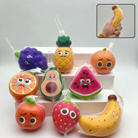Jouet Squishy en PU de 8-14 cm, motif fruit, visage triste, à remontée lente, imitation alimentaire, anti-stress, décoration, ornement, croix