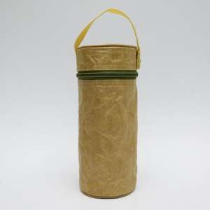 Bolsa de transporte de una botella acolchada de papel Tyvek con aislamiento Solelyn, cierre de cremallera con mango, bolsas enfriadoras de letras estampadas impermeables - Product Image 3