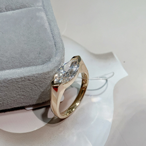 18K vàng 3ct và 5ct đặc biệt Baguette cắt phòng thí nghiệm phát triển kim cương Nhẫn cô dâu tiên phong trong cvd hpht kim cương đổi mới - Product Image 1