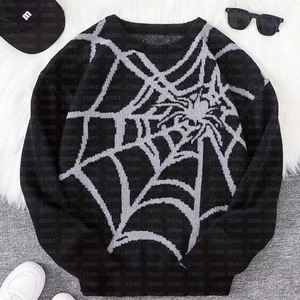 Offre Spéciale pull femme avec motif toile d'araignée Anti-rides hauts en tricot confortable col rond pulls d'hiver en gros - Product Image 3
