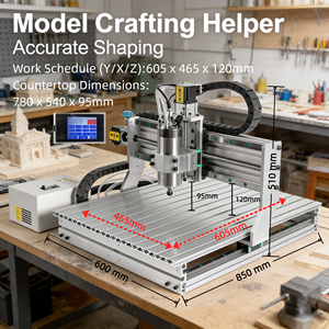 Machine de gravure CNC JS-4060 1500W, graveur de bureau avec contrôle hors ligne, pour relief 3D et lettrage en production en série - Product Image 1