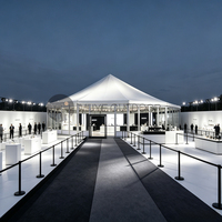 Tente en aluminium à toit polygone multi-panneaux pour 200 personnes, idéale pour les expositions et les rassemblements d'entreprise
