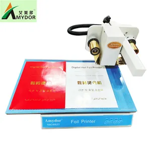 Amydor amd8025 digital flatbed gold foil printer printing machine for hot stamping on paper bag/ leather / thesis tender cover