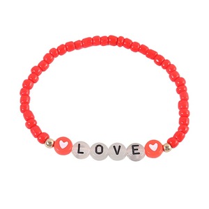 Braccialetti Luminosi Colorati all'Ingrosso, Regali di Amicizia Fluorescenti, Braccialetti con Perline a Forma di Lettera e Cuore per Ragazze, Donne, Scuola, Adolescenti, Feste - Product Image 6