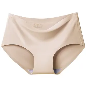 Sous-vêtements Sans Couture en Soie Glacée de Haute Qualité pour Femmes, Culotte Une Pièce Taille Moyenne Sexy et Confortable, Respirante – Vente en Gros - Product Image 3