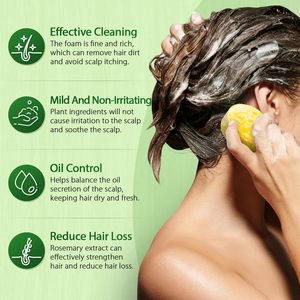 Champú y Acondicionador en Barra, Sin SLS, Sin Sulfuros, con Romero y Biotina, Hidrata Profundamente el Cabello, Jabón Sólido Hecho a Mano, Marca Privada Personalizada - Product Image 4