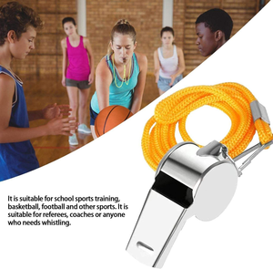 Silbato portátil de acero inoxidable con sonido fuerte, silbato de ayuda para supervivencia en la naturaleza, silbato de árbitro deportivo para actividades al aire libre - Product Image 2