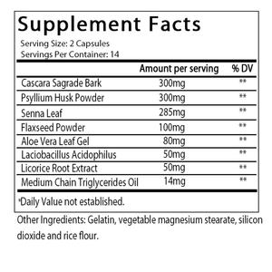 Suplemento de Colon de 14 Días, Venta Caliente OEM/ODM, Cáscara de Psyllium, Hoja de Senna y Probióticos, Sin OMG, 28 Cápsulas, 1-2 al Día - Product Image 2